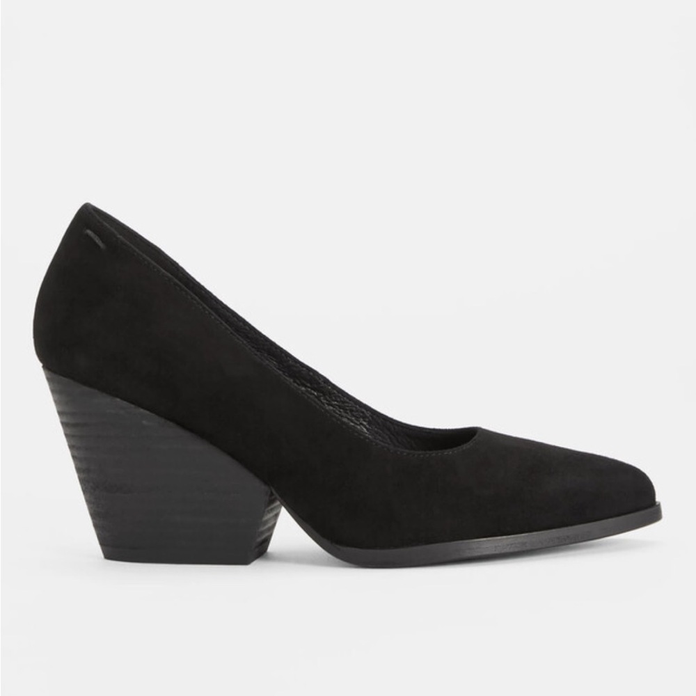 Eileen Fisher Black Hawk Suede Heels Pump Size 11 EUC - Picture 2 of 8